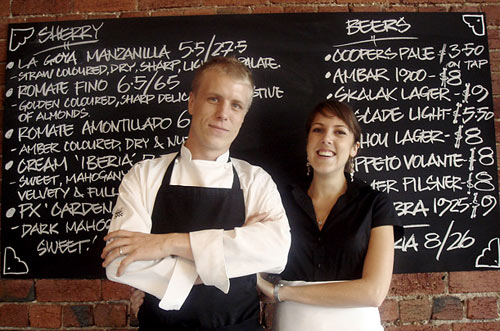 Chef Jesse Gerner, left, and his wife Vanessa Gerner are the owners of Añada, a modern Spanish restaurant that is creating a buzz in Melbourne's funky Fitzroy District