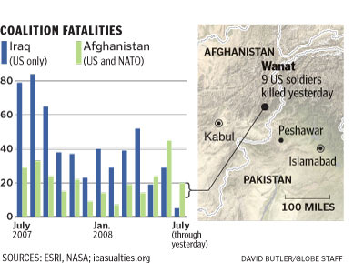 Afghanistan foreign troop deaths in May & June exceed those in Iraq