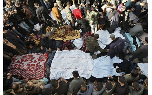 while the injured were taken to hospital, the dead were covered with sheets