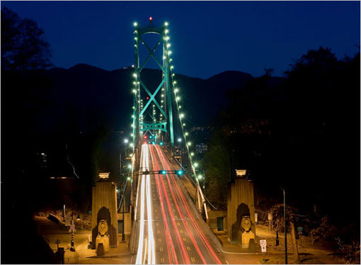 By design, there are no freeways through the city. Those who want to head north to Whistler, where the Olympic skiing events will be held, can use the Lions Gate bridge, which spans the first narrows of the Burrard Inlet