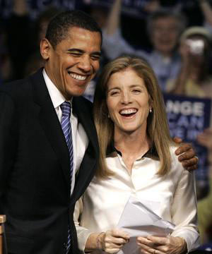 Barack Obama and Caroline Kennedy