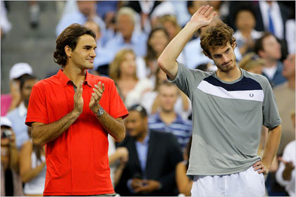 Roger Feder and Andy Murray after the final