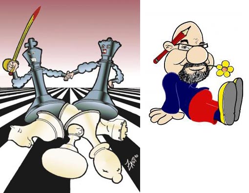 left: chess games - Kings and queens; right: talented humor cartoonist johnxag - It Don't Mean a Thing (If It Ain't Got That Swing)