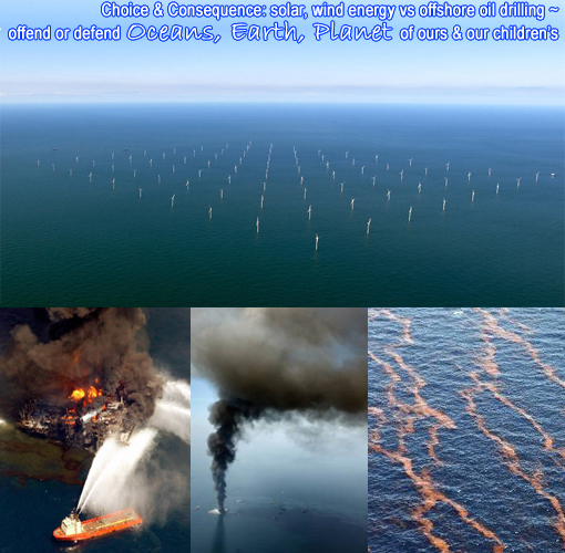 wind farm vs. offshore drilling: oil spill in Gulf of Mexico